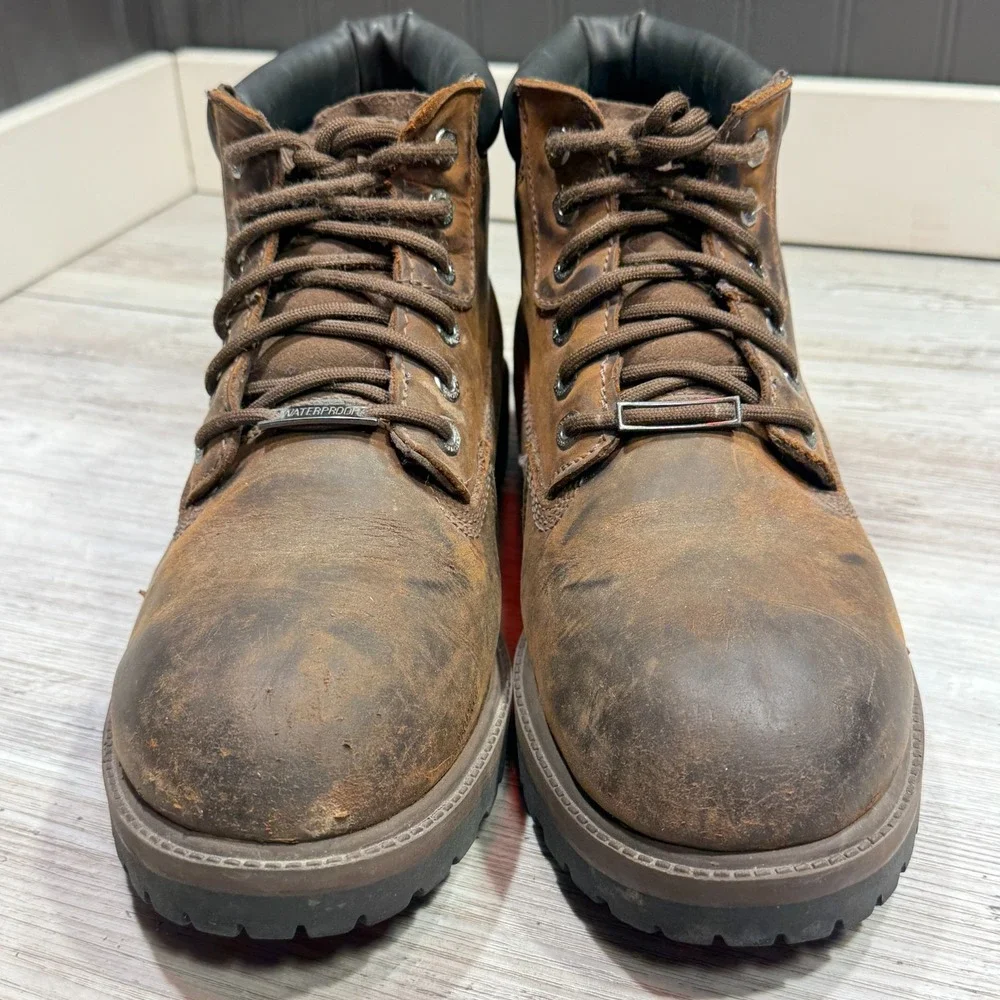 Skechers‎ Sergeants-Verdict Waterproof Boots Men's Sz 11 Dark Brown 4442 CDB